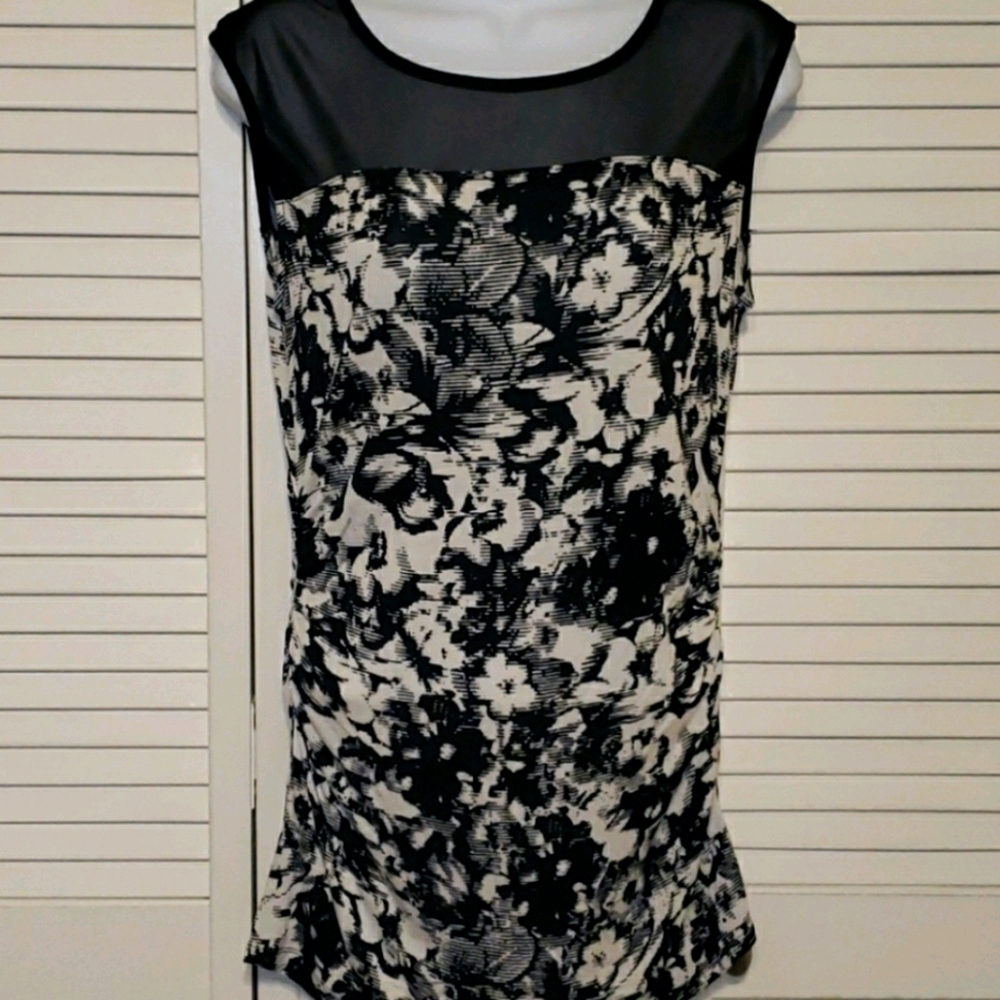 Beautiful, Dressy Top with Chiffon Panel